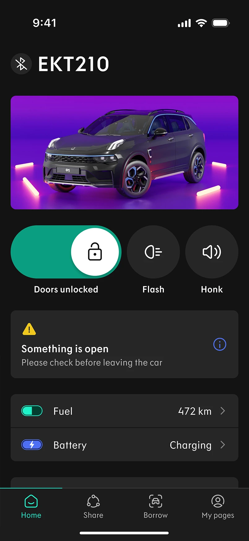 Lynk & Co app — screen seven