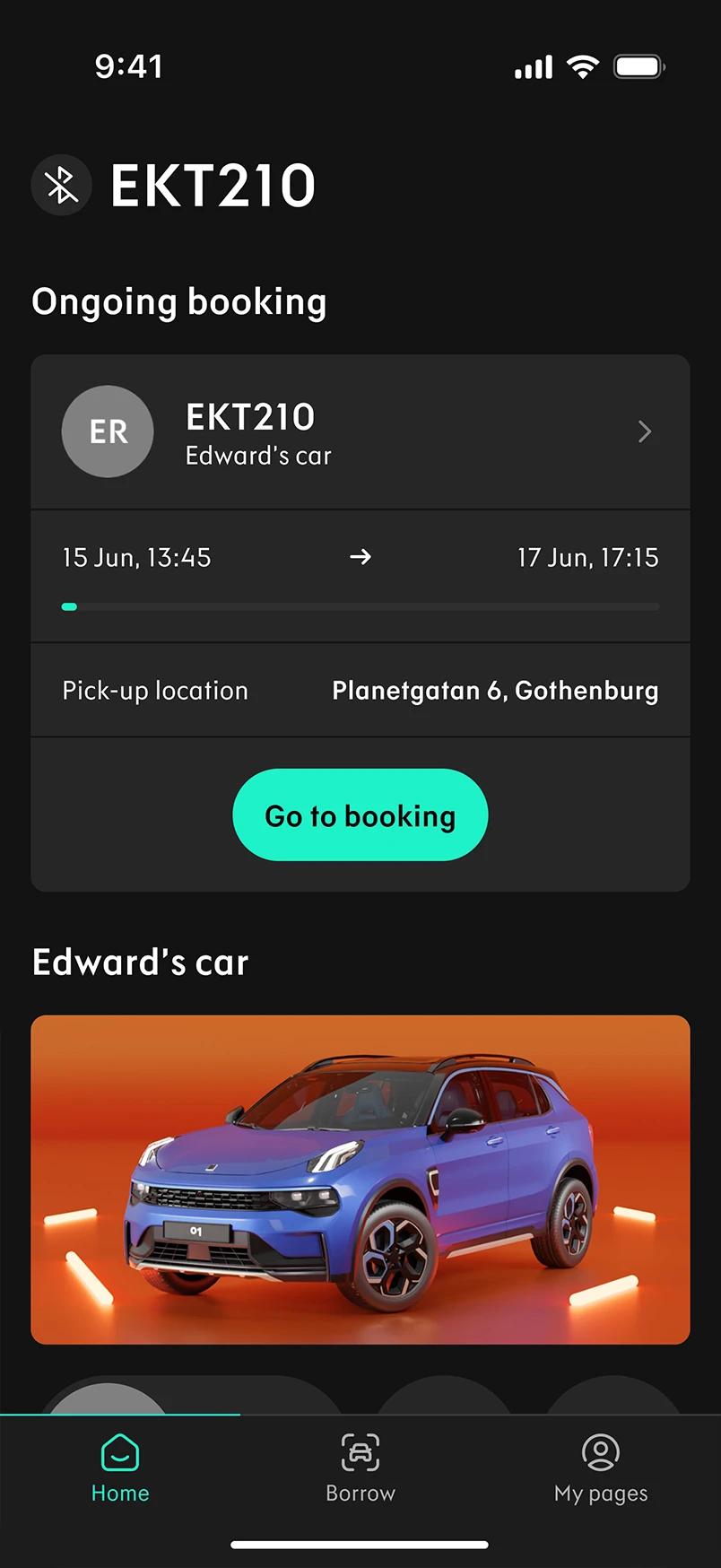 Lynk & Co app — sharing screen four